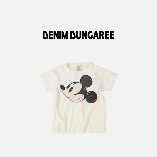 日本DD童装 DENIM DUNGAREE 棉质针织迪士尼联名亮片米奇短袖T恤 商品图0