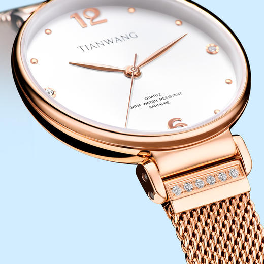 S00002633-2【人气推荐】天王表简约女表可盐可甜时尚米兰带石英女士手表 商品图1