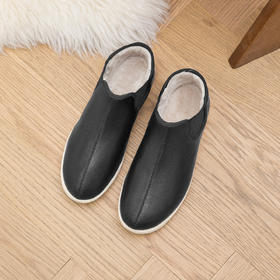 本草布鞋 经典款高帮皮棉鞋