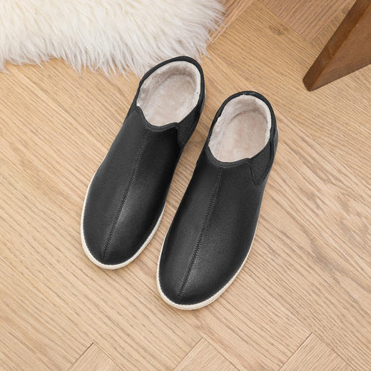 本草布鞋 经典款高帮皮棉鞋 商品图0