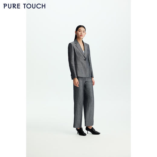 商场同款PURE TOUCH女装26春夏新款通勤西装外套绵羊毛亚麻混纺 商品图3