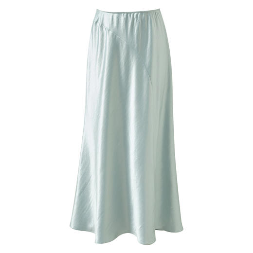 三彩【素影流光】2026春季新款斜裁高腰半身裙缎面A字裙鱼尾长裙C 商品图4