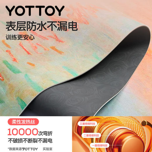 YOTTOY加热瑜伽垫健身垫家用2025年新款发热地垫专业防滑加厚地毯 商品图3