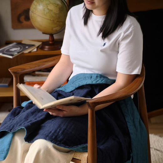 伽罗 JALO 100%新疆长绒棉云朵肤感四层棉纱披肩 商品图3