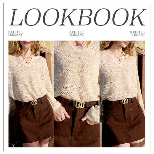 三彩2026新款珍珠镶边金属扣腰带复古贵气优雅百搭轻奢时尚约会女 商品图3