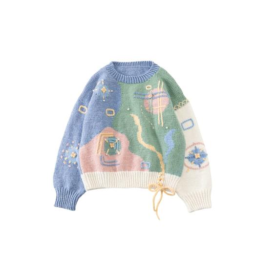 苏苏姐家欢歌嵌花毛衣手工DIY编织棒针羊毛衣服毛线团材料包 商品图4