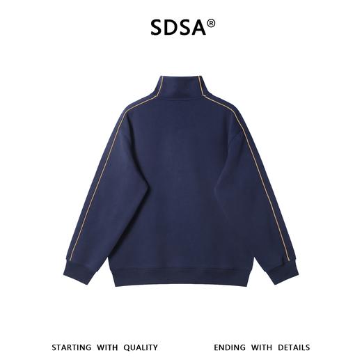 26WY10SDSA男士秋冬新款痞帅男装潮牌撞色线条立领卫衣百搭套头时尚上衣 商品图5