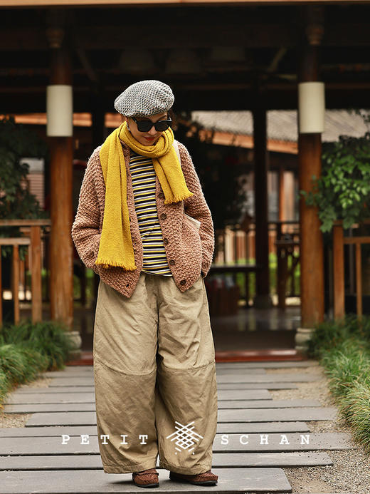 PETIT SCHAN小闪 CLO#1011 Hot-air balloon 热气球 棉桑蚕丝3M黑科技高效暖绒松紧腰炒色气球棉裤 商品图3