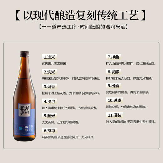 花田巷子 | 秋冽 清酒  酒精度11%vol  720ml×6瓶 商品图3