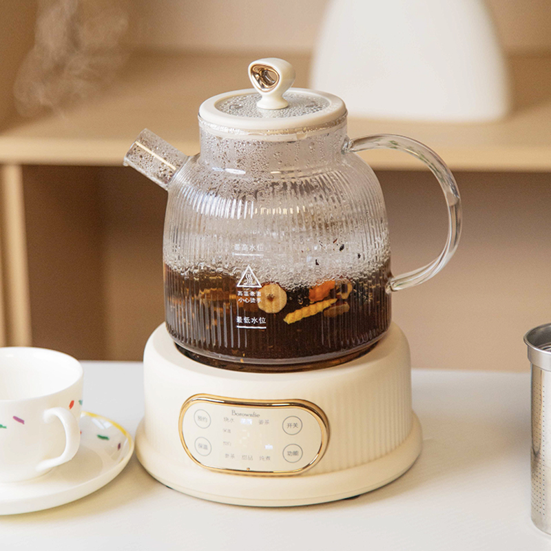 【春节正常发货】热卖！百年品质！德国博朗菲 茶颜悦色花茶壶1.2L 高硼硅玻璃壶身 0硅胶0涂层低分贝