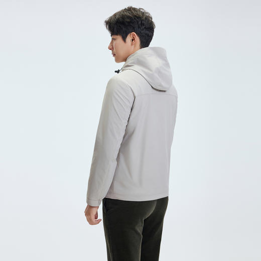 【门店同款】圣得西2025年冬季男款风衣连帽拉链保暖标准版型外套 商品图3