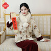 逸红颜乐祺2026冬新品年味雪尼尔绒夹层丝棉复古新中式棉服外套女 商品缩略图0