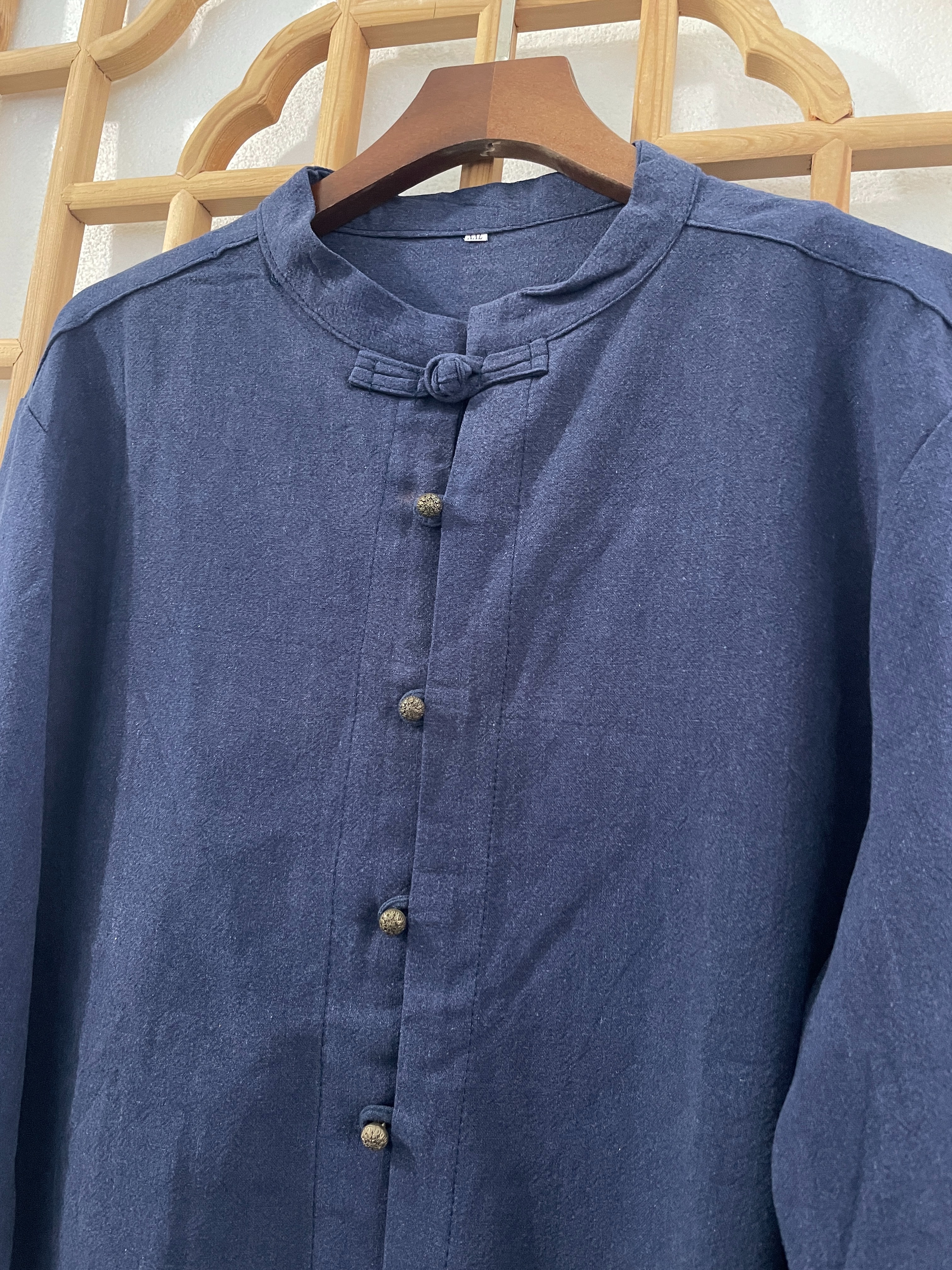 「断码清仓」新中式男棉麻衬衫上衣外套DZQC-106