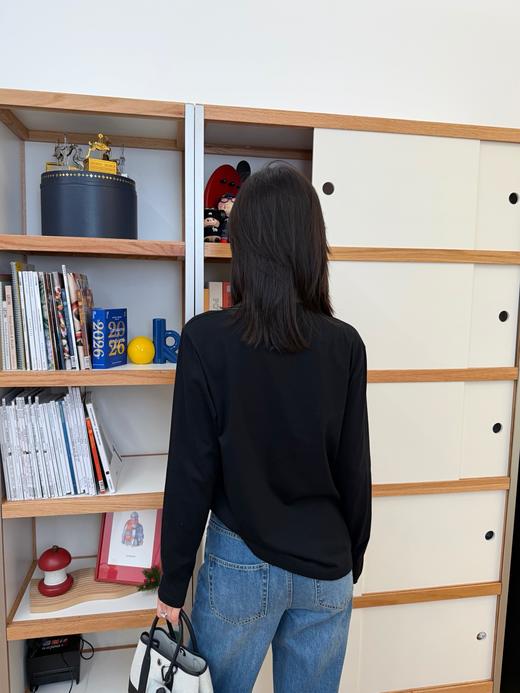 普拉达 新款 经典再度回归 三角标长袖T恤 黑色 (MM) 商品图2