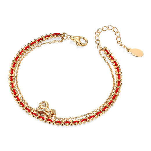 【马年限定】 KADER卡蒂罗 萌马好运手链 925银本命年红绳双链设计款新年礼物送闺蜜送女友 商品图5