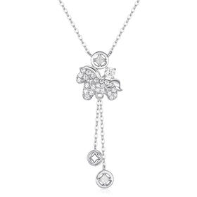 【新年限定】 卡蒂罗KADER  马上有钱项链/幸运钱币小马项链 925银/足银999生肖本命年闪耀吸睛吊坠马上来财转运锁骨链 百搭通勤时尚设计