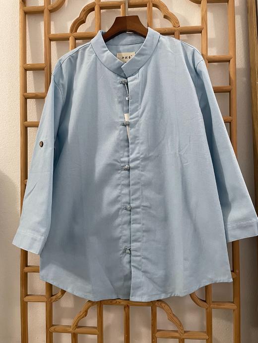 「断码清仓」男士棉麻国风新中式八分袖上衣衬衫DZQC-107 商品图3
