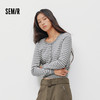 商场同款|森马针织衫女春季短款亨利领条纹毛衫披肩2026新款上衣 商品缩略图1