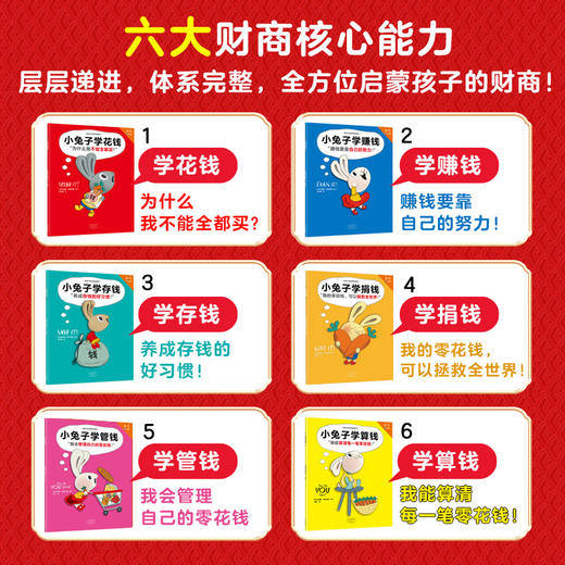 给孩子的财商启蒙：小兔子学花钱（全6册，财商桌游礼盒） 商品图8