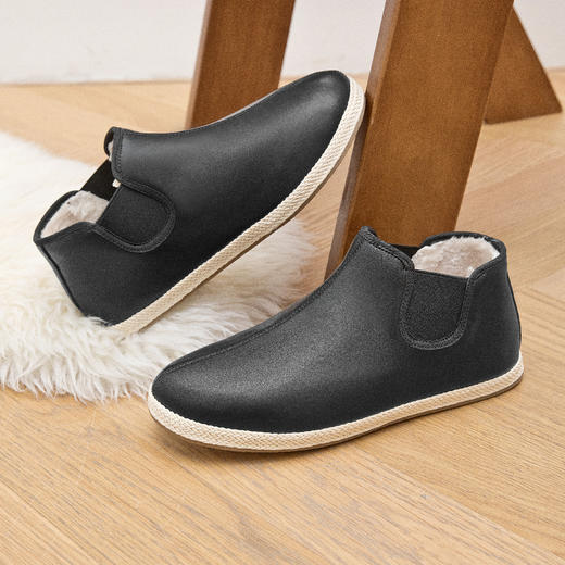 本草布鞋 经典款高帮皮棉鞋 商品图2