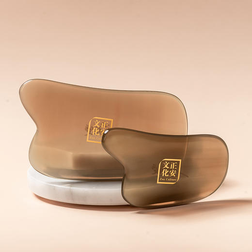手工打磨的黄牛角刮痧板+霍霍巴油 商品图1