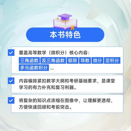 图解高等数学 宋浩保姆级准大一专升本文科考试微积分极限导数三角函数空间几何多元函数 商品图1