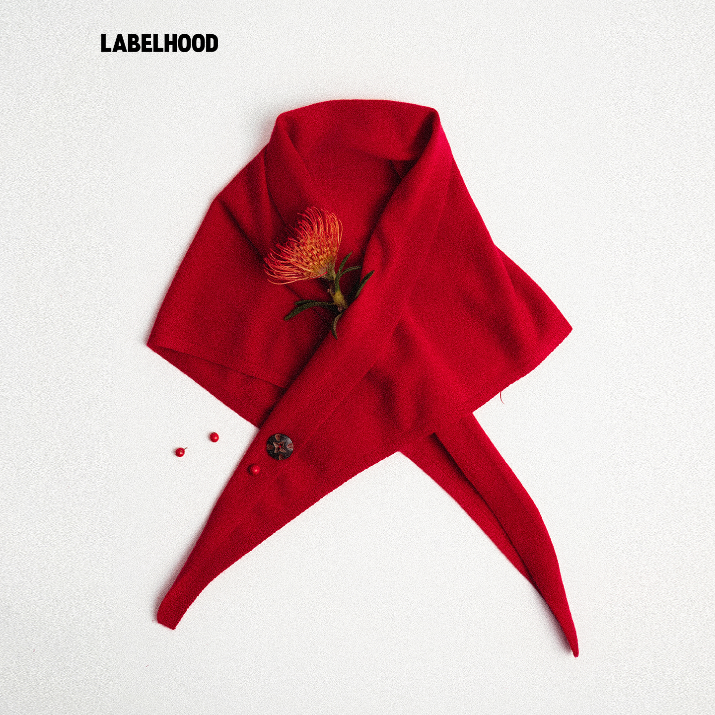LABELHOOD蕾虎 “RED TO GO”SCARF 红色围巾