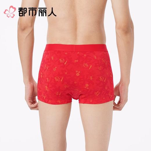 都市丽人内裤红品男士内裤40S人棉内裤人棉平角内裤明筋内裤潮流时尚内裤FKCC0101 商品图2