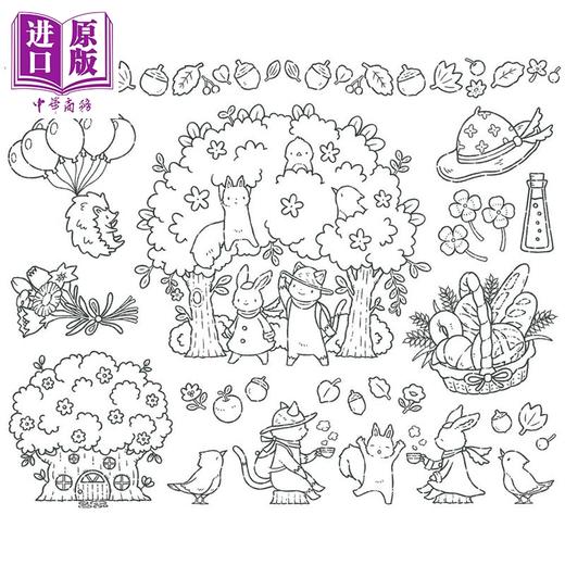 【中商原版】绘画日和涂色书 日文原版日韩 ちょこっと塗り絵日和 彩々カレンダー 商品图4