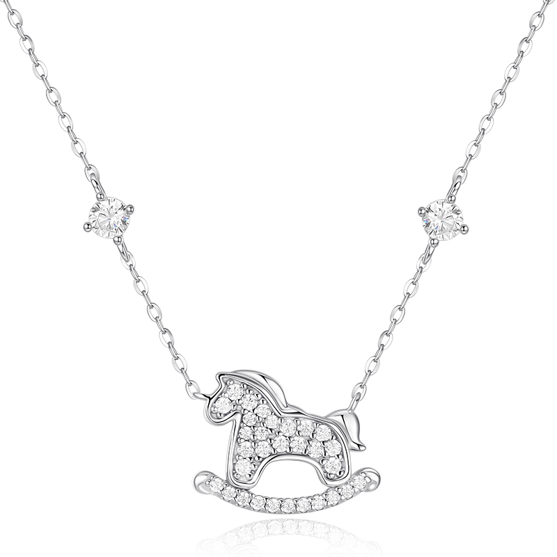 【新年限定】卡蒂罗KADER 招财萌马项链/好运小马项链 925银/999银 生肖本命年闪耀吸睛吊坠马上来财转运锁骨链 百搭通勤时尚设计