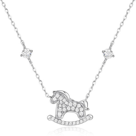 【新年限定】卡蒂罗KADER 招财萌马项链/好运小马项链 925银/999银 生肖本命年闪耀吸睛吊坠马上来财转运锁骨链 百搭通勤时尚设计 商品图0