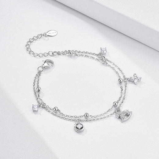 【足银|新年限定】卡蒂罗KADER 马上好运双层手链/马上来财双层手链 新中式经典生肖可爱小马本命年平安轻奢通勤百搭显白小众原创设计拼接链 商品图7