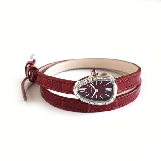 【95新】BVLGARI 宝格丽102780 SPS27C9SDL石英机芯20*27MM（女款）SERPENTI系列精钢；镶嵌钻石 241225TJ18 商品图0