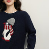 【12/31新品】熙世界卡通企鹅提花毛衣女秋冬厚实宽松圆领套头针织衫2025年新款 商品缩略图4
