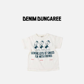 日本DD童装 DENIM DUNGAREE 迪士尼联名三只小鸭棉质针织短袖T恤