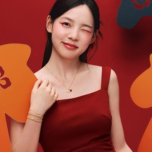 【马年限定】卡蒂罗KADER 萌马贺岁项链  925银新中式招财进宝原创设计小马锁骨链 小众ins风精致高级感#好运 和田玉项链 青白玉 女款 商品图4