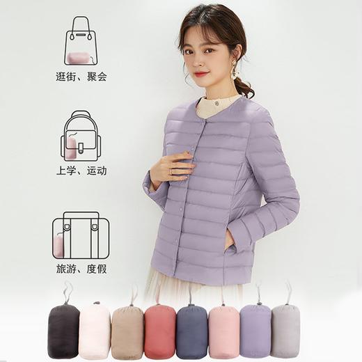 【女款轻薄羽绒服】90%含绒  轻暖便携 防水防寒 时尚叠穿羽绒服 商品图2