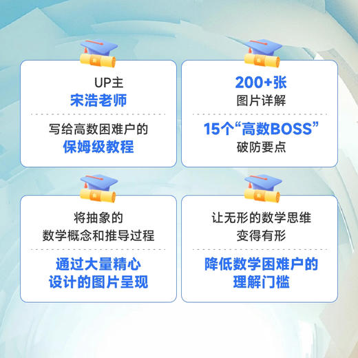 图解高等数学 宋浩保姆级准大一专升本文科考试微积分极限导数三角函数空间几何多元函数 商品图3