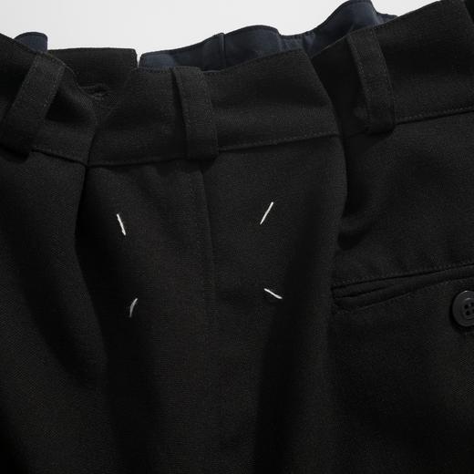 男款羊毛丝绒明线直筒休闲裤长裤he016 商品图2