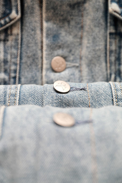 巨厚羊羔毛，小方标丹宁棉衣。水洗做旧牛仔翻领夹克棉服C123166 商品图12