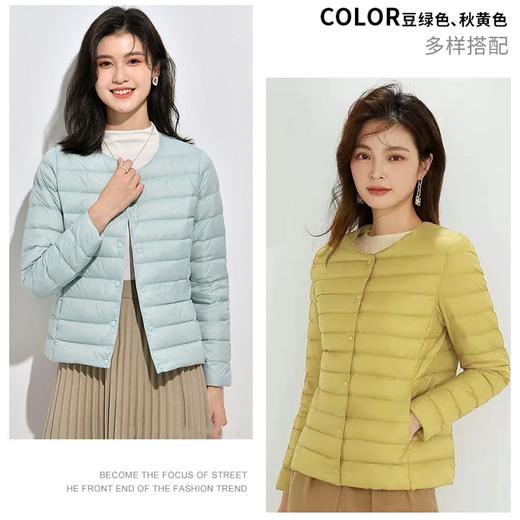 【女款轻薄羽绒服】90%含绒  轻暖便携 防水防寒 时尚叠穿羽绒服 商品图12