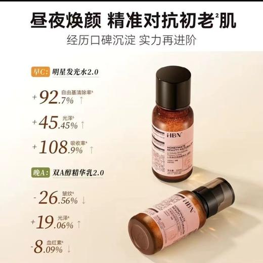 HBN早C晚A水乳套装2.0发光水视黄醇双A醇精华乳 商品图5