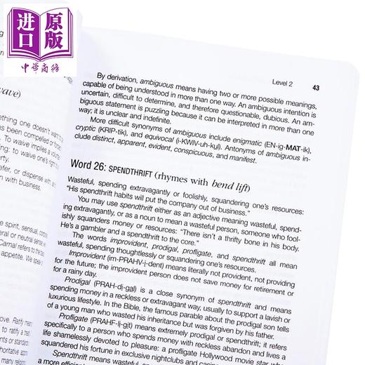 【中商原版】英语单词词汇学习工具书2册 言语优势Verbal Advantage 单词的力量Word Power Made Easy GRE出国留学考试工具书 商品图4