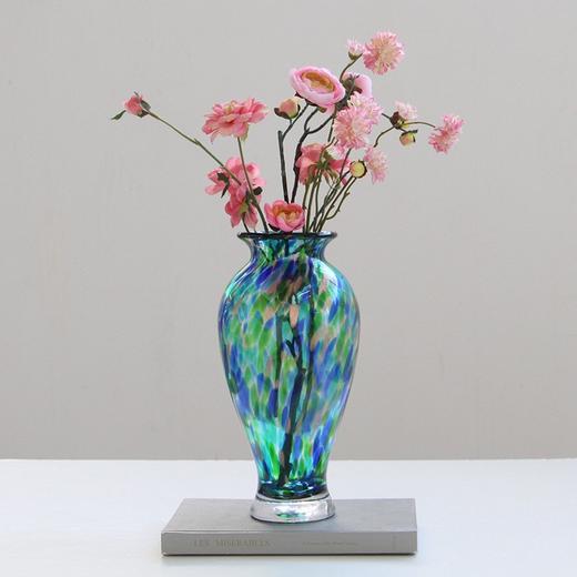 新中式复古琉璃花瓶餐桌高级感艺术软装居家轻奢渐变水培装饰花瓶 商品图0