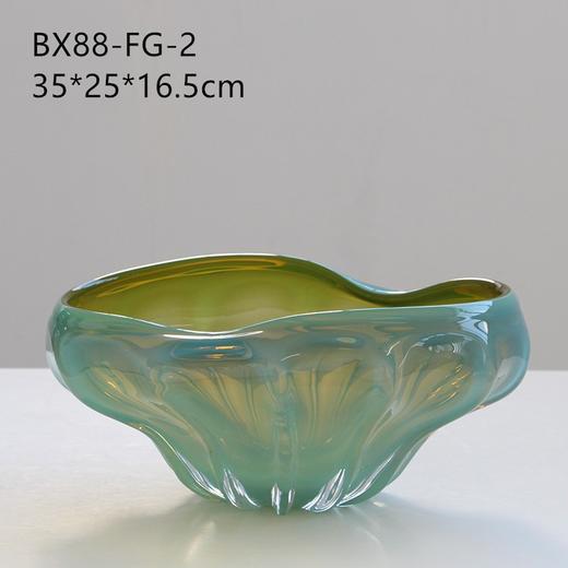 碧轩创意现代简约厚重双色琉璃花瓶软装酒店花盆居家台面琉璃果盘 商品图11