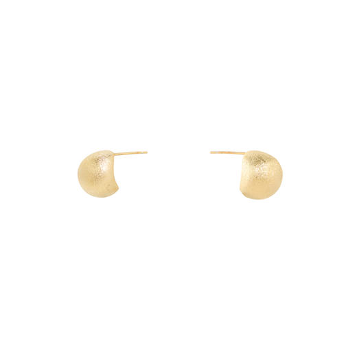 三彩2026新款金豆豆喷砂耳钉S925银针极简金属风高级通勤轻熟百搭 商品图3