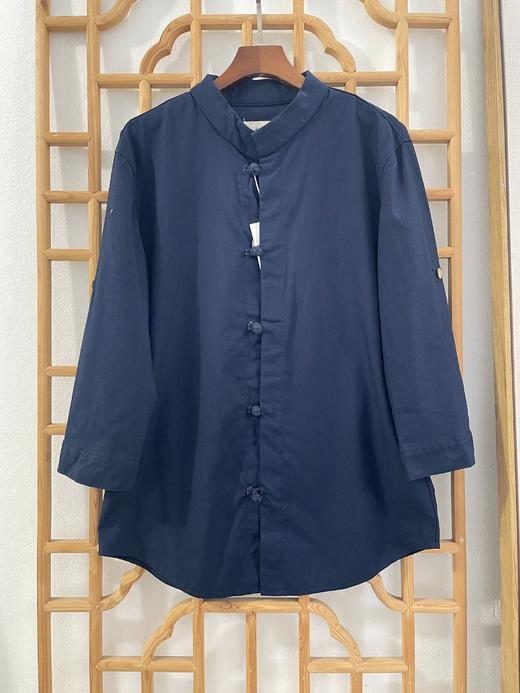 「断码清仓」男士棉麻国风新中式八分袖上衣衬衫DZQC-107 商品图0