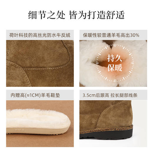 【一家店专属】【品牌直发】RIM RIM新款马皮鞋皮毛一体羊毛短靴 可以穿到零下10度，高丝光胎小牛反绒2536 商品图5