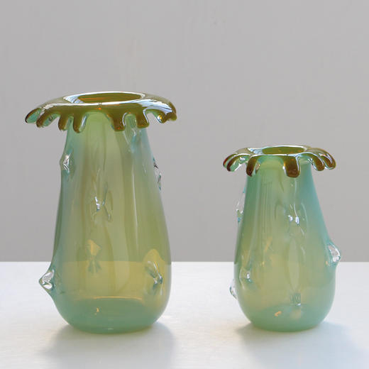 碧轩厚重不规则玻璃花瓶水培花器家居软装饰品创意工艺品批发 商品图0