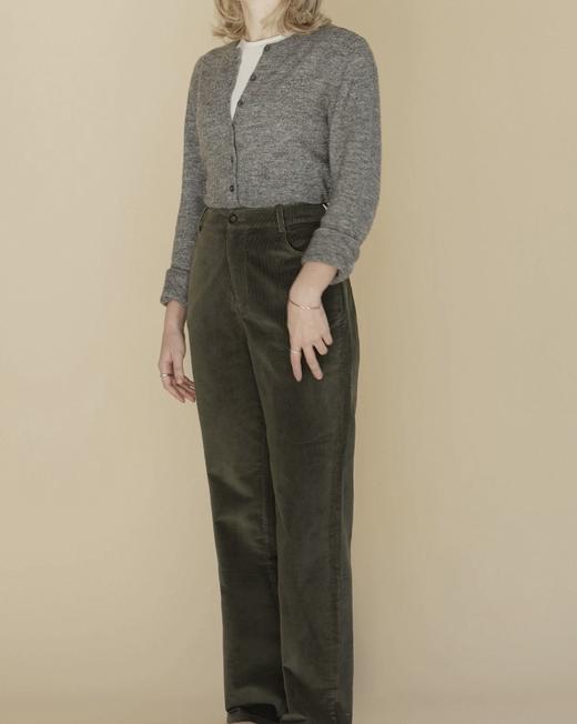 Jai 苔绿色/乌木棕straight like a sword 灯芯绒直筒裤 商品图4